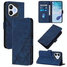 Custodia a tracolla in pelle con stampa 3D per Honor 400 Lite (blu)