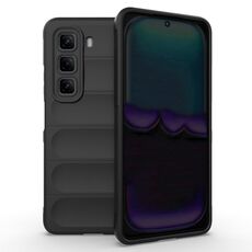 Per Infinix Hot 50 4G Global Magic Shield TPU + custodia in flanella per telefono (nero)