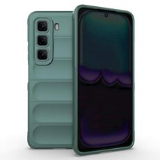 Per Infinix Hot 50 4G Global Magic Shield TPU + Custodia in flanella per telefono (verde scuro)