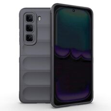 Per Infinix Hot 50 4G Global Magic Shield TPU + Custodia in flanella per telefono (grigio scuro)