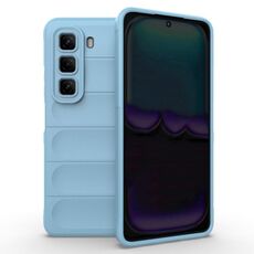 Per Infinix Hot 50 4G Global Magic Shield TPU + custodia in flanella per telefono (azzurro chiaro)
