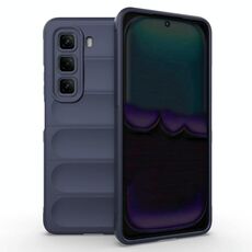 Per Infinix Hot 50 4G Global Magic Shield TPU + custodia in flanella per telefono (blu scuro)