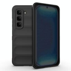 Per Infinix Hot 50 Pro 4G Global Magic Shield TPU + Custodia in flanella per telefono (nero)