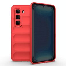 Per Infinix Hot 50 Pro 4G Global Magic Shield TPU + Custodia in flanella per telefono (rosso)