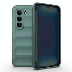 Per Infinix Hot 50 Pro 4G Global Magic Shield TPU + Custodia in flanella per telefono (verde scuro)
