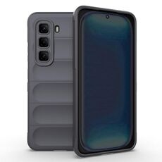 Per Infinix Hot 50 Pro 4G Global Magic Shield TPU + Custodia in flanella per telefono (grigio scuro)