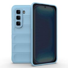 Per Infinix Hot 50 Pro 4G Global Magic Shield TPU + Custodia in flanella per telefono (azzurro chiaro)