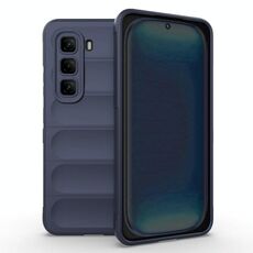 Per Infinix Hot 50 Pro 4G Global Magic Shield TPU + Custodia in flanella per telefono (blu scuro)