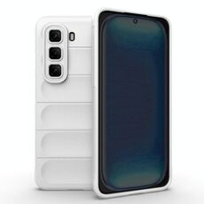 Per Infinix Hot 50 Pro 4G Global Magic Shield TPU + Custodia in flanella per telefono (bianco)