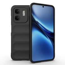 Per Infinix Hot 50i 4G Global Magic Shield TPU + Custodia in flanella per telefono (nero)
