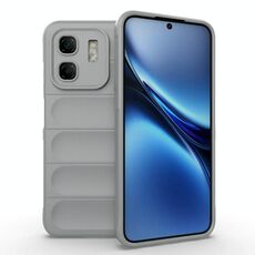 Per Infinix Hot 50i 4G Global Magic Shield TPU + Custodia in flanella per telefono (grigio)