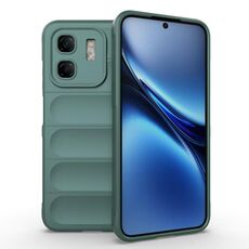 Per Infinix Hot 50i 4G Global Magic Shield TPU + Custodia in flanella per telefono (verde scuro)
