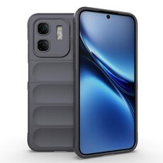 Per Infinix Hot 50i 4G Global Magic Shield TPU + Custodia in flanella per telefono (grigio scuro)