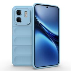 Per Infinix Hot 50i 4G Global Magic Shield TPU + custodia in flanella per telefono (azzurro chiaro)