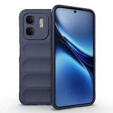 Per Infinix Hot 50i 4G Global Magic Shield TPU + Custodia in flanella per telefono (blu scuro)