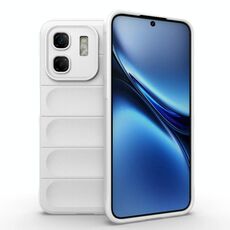 Per Infinix Hot 50i 4G Global Magic Shield TPU + Custodia in flanella per telefono (bianco)