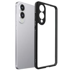 Per Samsung Galaxy S25 Edge 5G Custodia per telefono in TPU satinato + PC trasparente