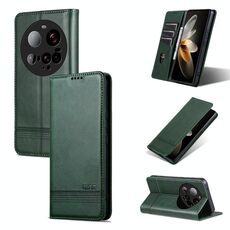 Per Xiaomi 15 Ultra AZNS Custodia per telefono in pelle con texture di vitello magnetica (verde scuro)