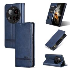 Per Xiaomi 15 Ultra AZNS Custodia per telefono in pelle con texture di vitello magnetica (blu scuro)