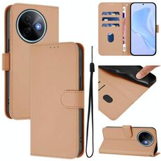 Per vivo Y39 5G Custodia per telefono in pelle tinta unita con cordino Global Skin Feel (nudo)