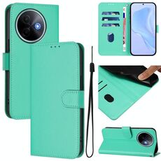 Per vivo Y39 5G Custodia per telefono in pelle tinta unita con cordino Global Skin Feel (verde)