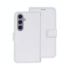 Per Samsung Galaxy S25+ 5G idewei Custodia per telefono in pelle con texture Crazy Horse (bianca)