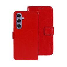 Per Samsung Galaxy S25+ 5G idewei Crazy Horse Texture Custodia in pelle per telefono (rosso)