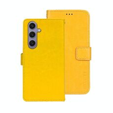 Per Samsung Galaxy S25+ 5G idewei Crazy Horse Texture Custodia in pelle per telefono (giallo)