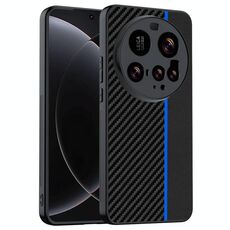 Per Xiaomi 15 Ultra Custodia per telefono con stampa in fibra di carbonio ultra sottile (nero blu)