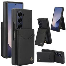 Per Samsung Galaxy Z Fold6 AwQuer AW006-R20 RFID Vertical Flip Card Bag Holder Custodia in pelle per telefono (nero)