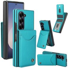 Per Samsung Galaxy Z Fold6 AwQuer AW006-R20 RFID Vertical Flip Card Bag Holder Custodia in pelle per telefono (verde)