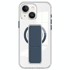 Per iPhone 14/13 Custodia per telefono con cinturino trasparente MagSafe (blu scuro)