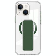 Per iPhone 14/13 Custodia per telefono con cinturino trasparente MagSafe (verde scuro)