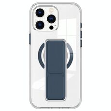 Per iPhone 14 Pro Custodia per telefono con cinturino trasparente MagSafe (blu scuro)