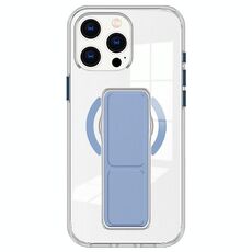 Per iPhone 14 Pro Custodia per telefono con cinturino trasparente MagSafe (blu)