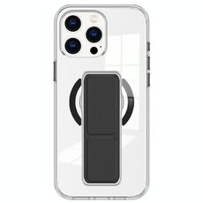 Per iPhone 15 Pro Custodia per telefono con cinturino trasparente MagSafe (nero)