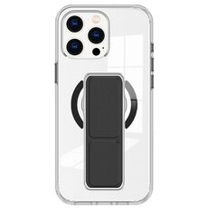 Per iPhone 15 Pro Max Custodia per telefono con cinturino trasparente MagSafe (nero)