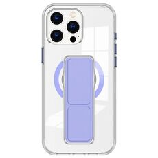 Per iPhone 15 Pro Max Custodia per telefono con cinturino trasparente MagSafe (viola)