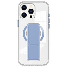 Per iPhone 15 Pro Max Custodia per telefono con cinturino trasparente MagSafe (blu)