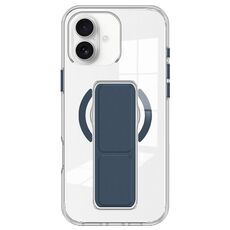 Per iPhone 16 Plus Custodia per telefono con cinturino trasparente MagSafe (blu scuro)