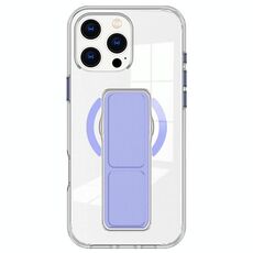 Per iPhone 16 Pro Custodia per telefono con cinturino trasparente MagSafe (viola)