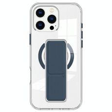 Per iPhone 16 Pro Max Custodia per telefono con cinturino trasparente MagSafe (blu scuro)