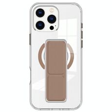Per iPhone 16 Pro Max Custodia per telefono con cinturino trasparente MagSafe (marrone)