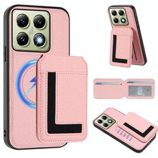 Per Xiaomi 14T Pro CX01 Custodia per telefono con custodia magnetica Magsafe staccabile (rosa)