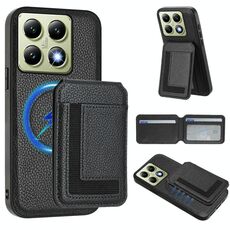 Per Xiaomi 14T Pro CX01 Custodia per telefono con custodia magnetica Magsafe staccabile (nero)