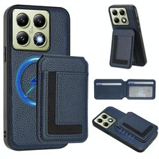 Per Xiaomi 14T Pro CX01 Custodia per telefono con custodia magnetica Magsafe staccabile (blu scuro)