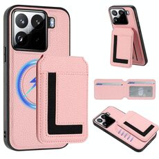 Per Xiaomi 15 Pro CX01 Custodia per telefono con custodia magnetica Magsafe staccabile (rosa)