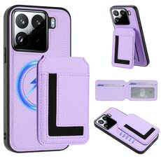 Per Xiaomi 15 Pro CX01 Custodia per telefono con custodia magnetica Magsafe staccabile (viola chiaro)