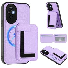 Per Honor 200 Pro CX01 Custodia per telefono con custodia magnetica Magsafe staccabile (viola chiaro)
