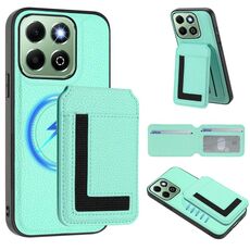 Per Honor X6b CX01 Custodia per telefono con porta carte magnetico Magsafe staccabile (verde menta)